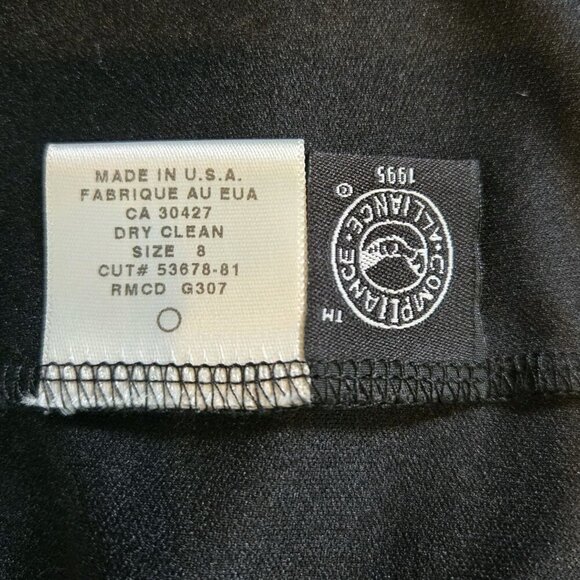 Laundry by Shelli Segal Long Black Evening Gown Dress 8 Sweetheart USA E5919 EUC - Picture 8 of 9